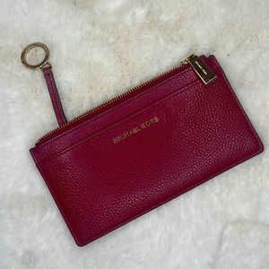 Red Michael Kors Wallet with Keychain